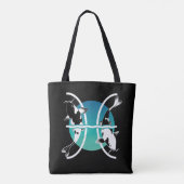 Pisces-Symbol - astrologisches Zodiakzeichen Tasche (Rückseite)
