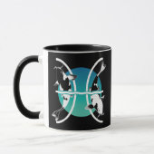 Pisces-Symbol - astrologisches Zodiakzeichen Tasse (Links)