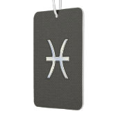 Pisces-Symbol auf Black Snake Skin-Stil Autolufterfrischer (Links)