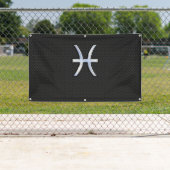 Pisces-Symbol auf Black Snake Skin-Stil Banner (Insitu)