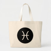 Pisces-Symbol Jumbo Stoffbeutel (Vorne)