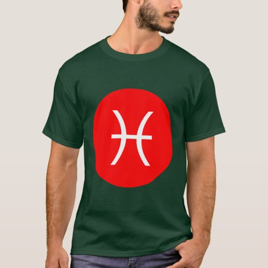 Pisces-Symbol T-Shirt (Vorderseite)