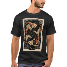 Pisces - T - Shirt Celestial Zodiac Art