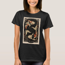 Pisces - T - Shirt Celestial Zodiac Art