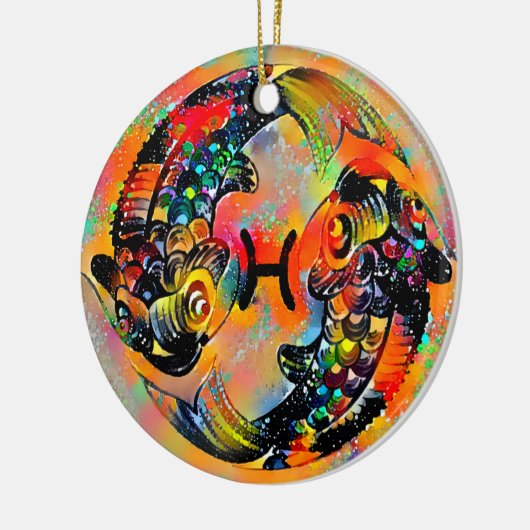Pisces Tijuana Keramik Ornament (Links)