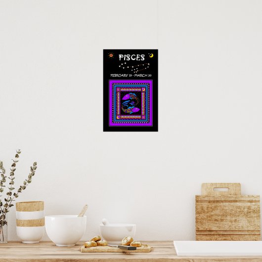 Pisces Twin Fish Poster (Küche)
