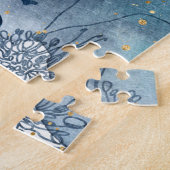 Pisces twin fish zodiac black gold flowers planets puzzle (Seite)