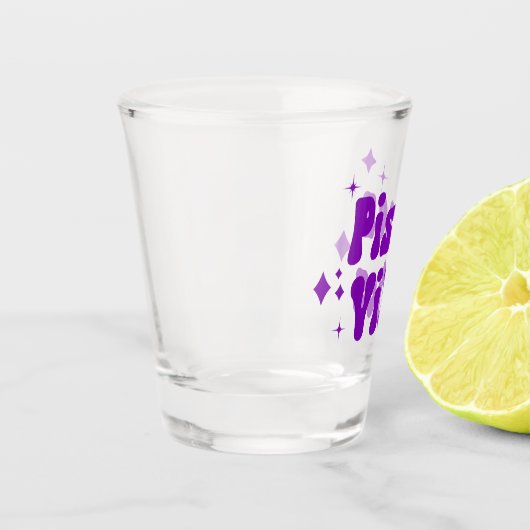 Pisces Vibes Zodiac Astrologie Lila Sterne Schnapsglas (Links)