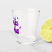 Pisces Vibes Zodiac Astrologie Lila Sterne Schnapsglas (Rechts)