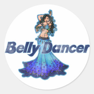 Pisces Vintag Bly Dancer Runder Aufkleber
