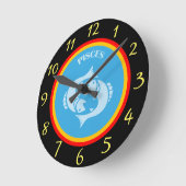 Pisces Wall Clock Runde Wanduhr (Winkel)