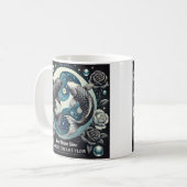 Pisces "Where Dreams Flow" Zodiac-Tasse Kaffeetasse (Vorderseite Links)