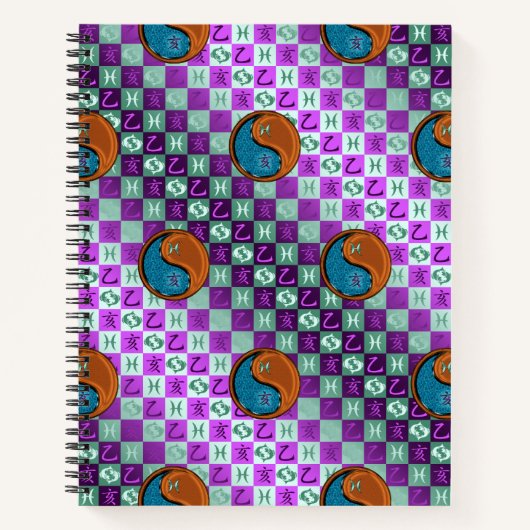 Pisces & Wood Boar Notizblock (Vorderseite)