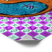 Pisces & Wood Boar Poster (Ecke)