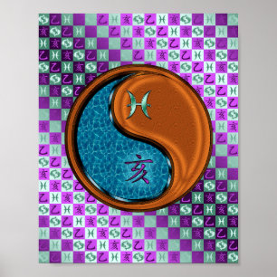Pisces & Wood Boar Poster