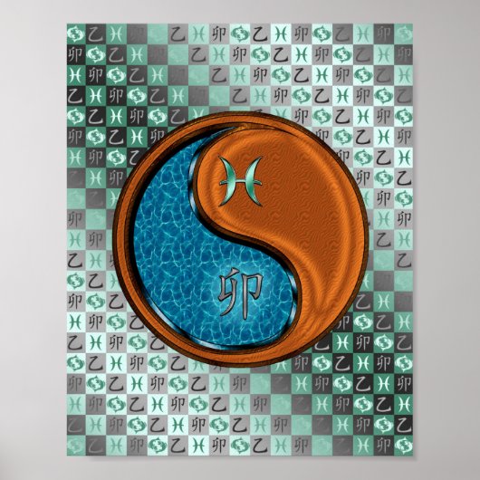 Pisces & Wood-Kaninchen Poster (Vorne)
