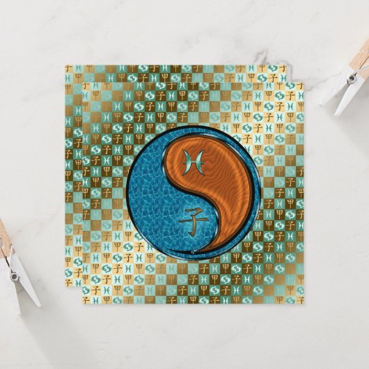 Pisces & Wood Rat Karte (Vorderseite/Rückseite Beispiel)