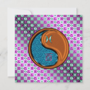 Pisces & Wood Rooster Karte