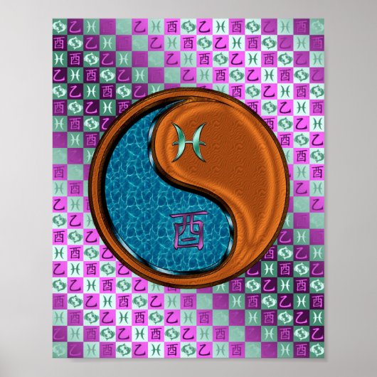 Pisces & Wood Rooster Poster (Vorne)