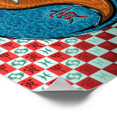 Pisces & Wood Tiger Poster (Ecke)