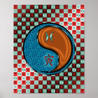 Pisces & Wood Tiger Poster