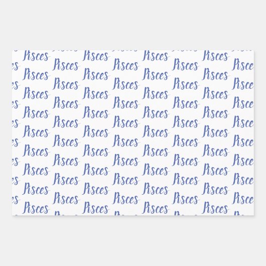 ⭐ Pisces Wrapping Paper | SET 3 Geschenkpapier Set (Vorderseite 3)