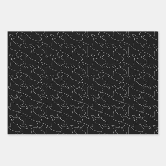 ⭐ Pisces Wrapping Paper | SET 3 Geschenkpapier Set (Vorderseite)