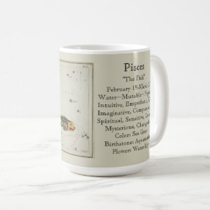 Pisces Zodiac Antique Astronomisches Diagramm Kaffeetasse