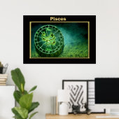 Pisces Zodiac Astrologie Design Poster (Heimbüro)