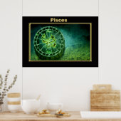 Pisces Zodiac Astrologie Design Poster (Küche)