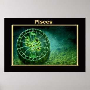 Pisces Zodiac Astrologie Design Poster