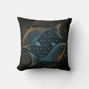 Pisces Zodiac Astrologisches Pilz Kissen