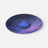 Pisces Zodiac Astrologisches Schild Planet Neptun Pappteller (Schrägansicht)