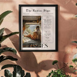 Pisces | Zodiac Astrology Foto Newspapier Poster<br><div class="desc">Dieses Zodiac-Poster zum Geburtstag ist so gestaltet, dass es wie ein elegantes Zeitungscover aussieht, das Ihr eigenes Foto und Ihre eigenen Informationen enthält. Perfekt geeignet für Freunde und Familie, um ihnen einen wundervollen Ehrentag zu wünschen. Mit dem Namen der Empfänger, Geburtstag- und Tierkreiszeichen-Persönlichkeitsmerkmalen inklusive, macht dieses Poster den perfekten Sake....</div>