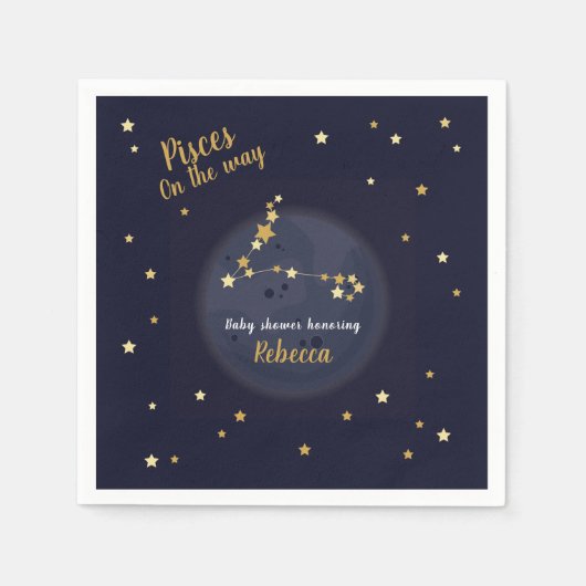 Pisces zodiac Baby Dusche Serviette (Vorderseite)