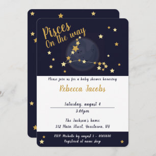 Pisces zodiac Baby Shower Einladung
