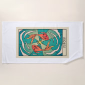 Pisces Zodiac Beach Handtuch (Vorderseite)