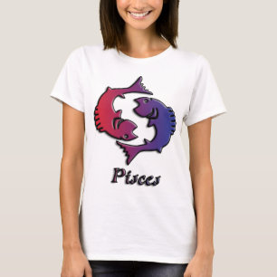 Pisces Zodiac Birth Sign Lila Astrologie T-Shirt