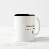 Pisces Zodiac Black and White Coffee Tasse (VorderseiteRechts)