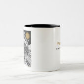 Pisces Zodiac Black and White Coffee Tasse (Mittel)