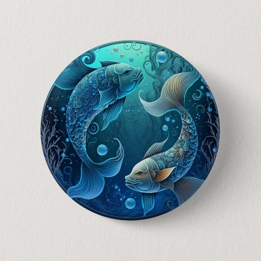 Pisces Zodiac Button (Vorderseite)