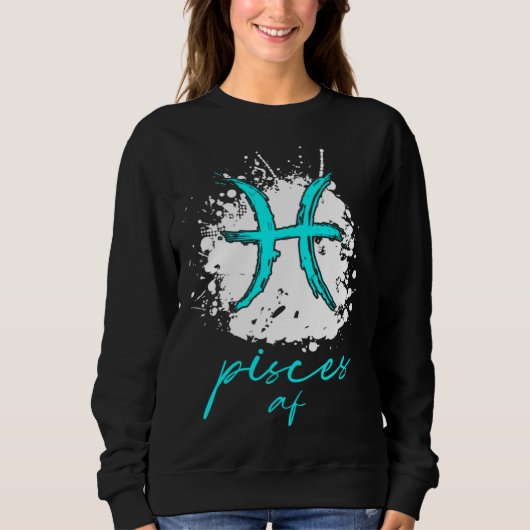 Pisces Zodiac By Berts Sweatshirt (Vorderseite)