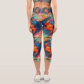 Pisces Zodiac Capri Leggings (Rückseite)