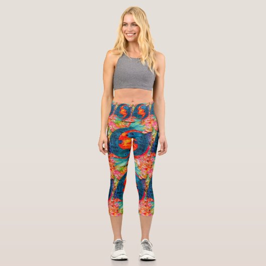Pisces Zodiac Capri Leggings (Vorderseite)