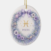 Pisces Zodiac Christmas Ornament – Winter Wreath i (Rechts)