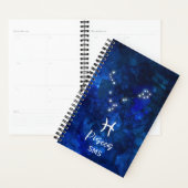 Pisces Zodiac Constellation Blue Galaxy Monogram Planer (Anzeige)