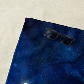 Pisces Zodiac Constellation Blue Galaxy Monogram Strandtuch (Beispiel)
