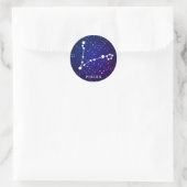 Pisces Zodiac Constellation Design Runder Aufkleber (Tasche)