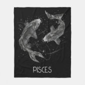 Pisces Zodiac Constellation Fleece Blanket (Vorderseite)