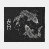 Pisces Zodiac Constellation Fleece Blanket (Vorderseite (Horizontal))